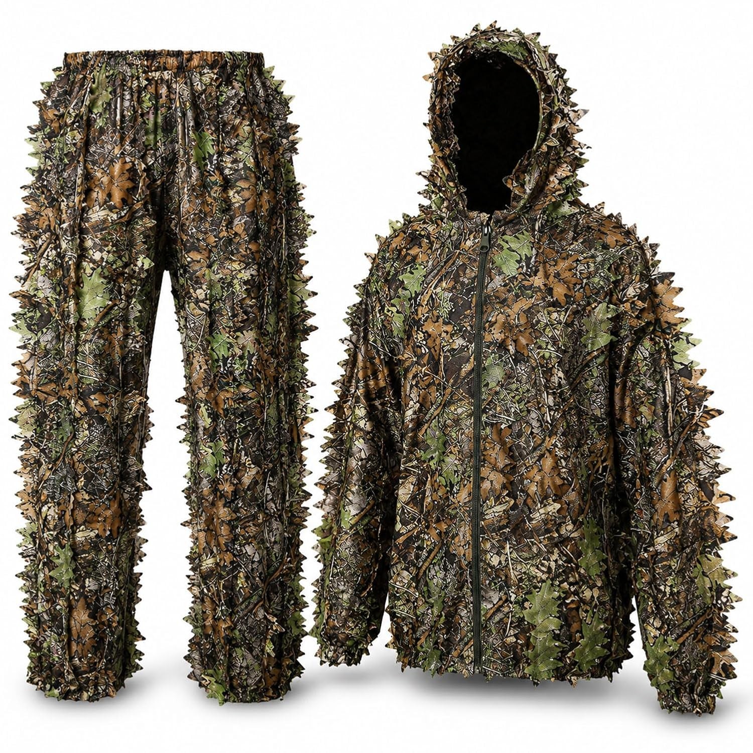 Ghillie Suit, 3D Leafy Woodland Camouflage Clothes, Adult Youth Size
