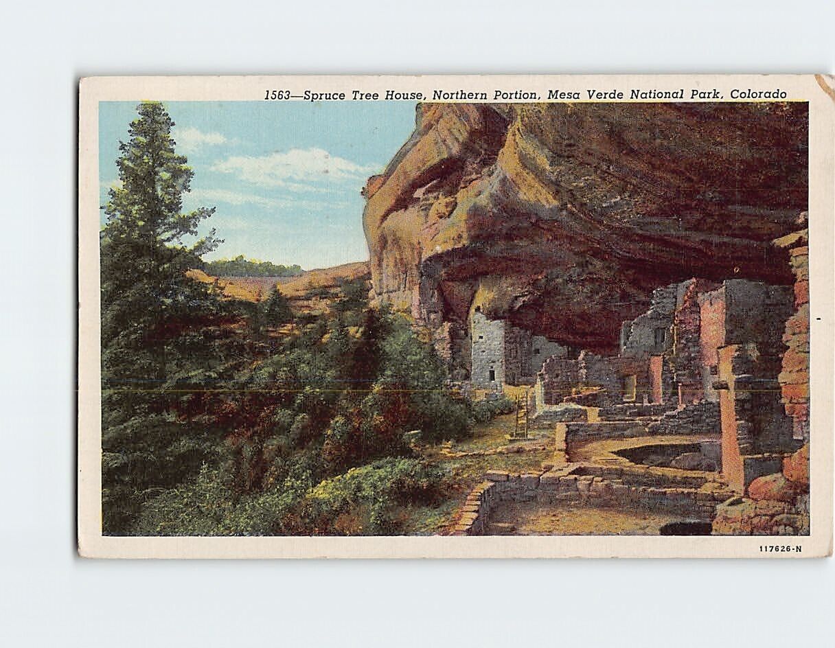 Postcard Spruce Tree House Northern Portion Mesa Verde National Park Colorado