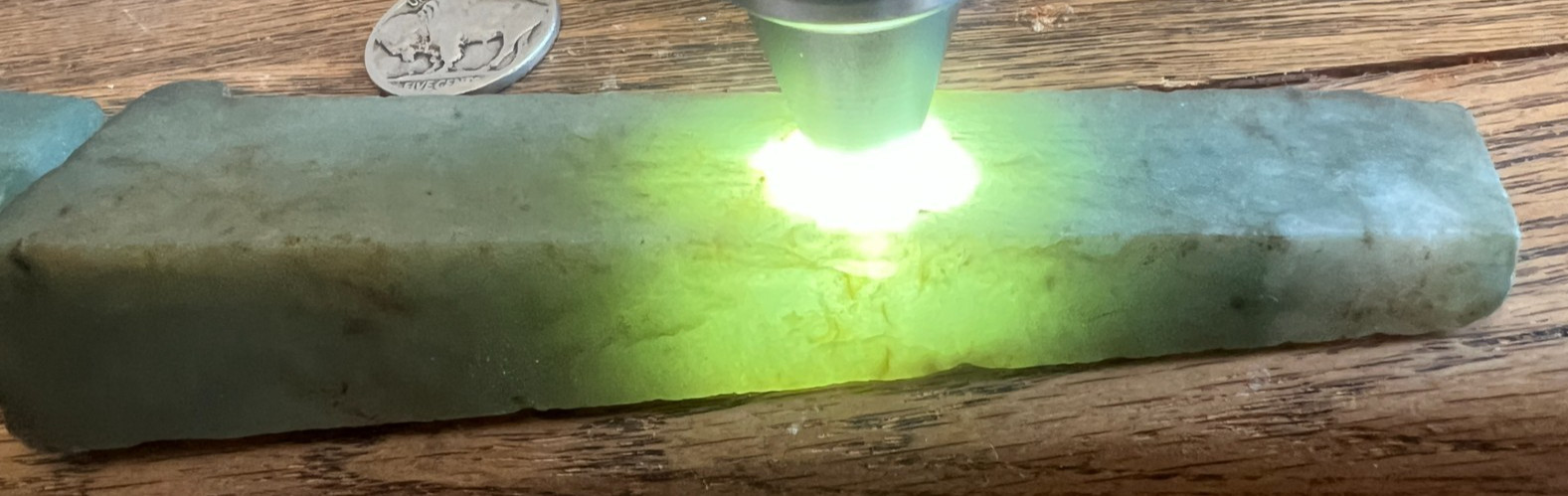 Rough Icy Green Burmese Jadeite Rough Untreated Slabs 820cts