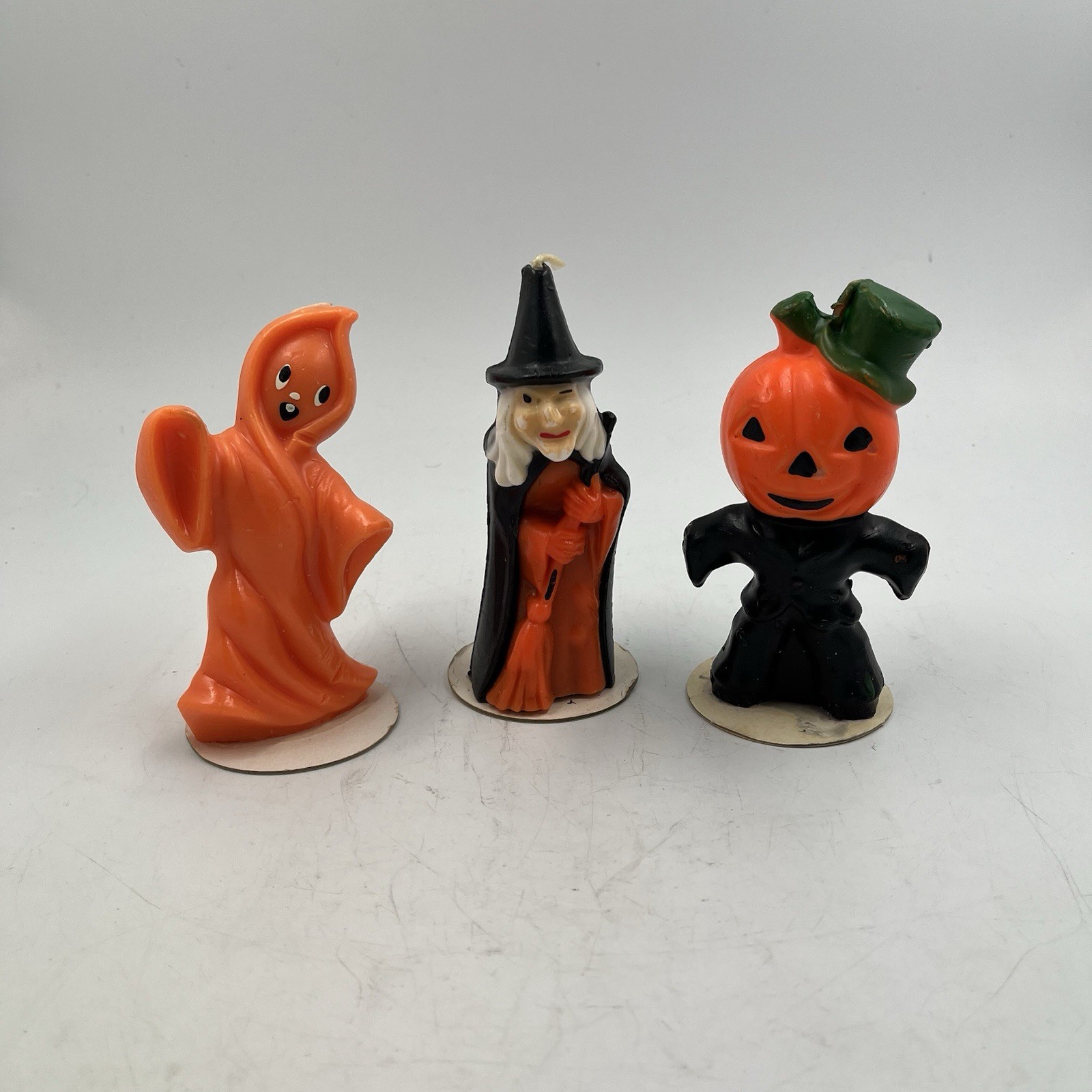 Vintage Gurley Halloween Witch Orange Ghost And Pumpkin Character Never Burned Vintage Gurley Halloween Witch Orange Ghost And Pumpkin Character Never Burned