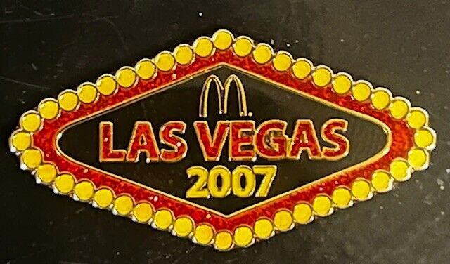 McDonald\'s Las Vegas 2007 Glitter Lapel Pin RARE