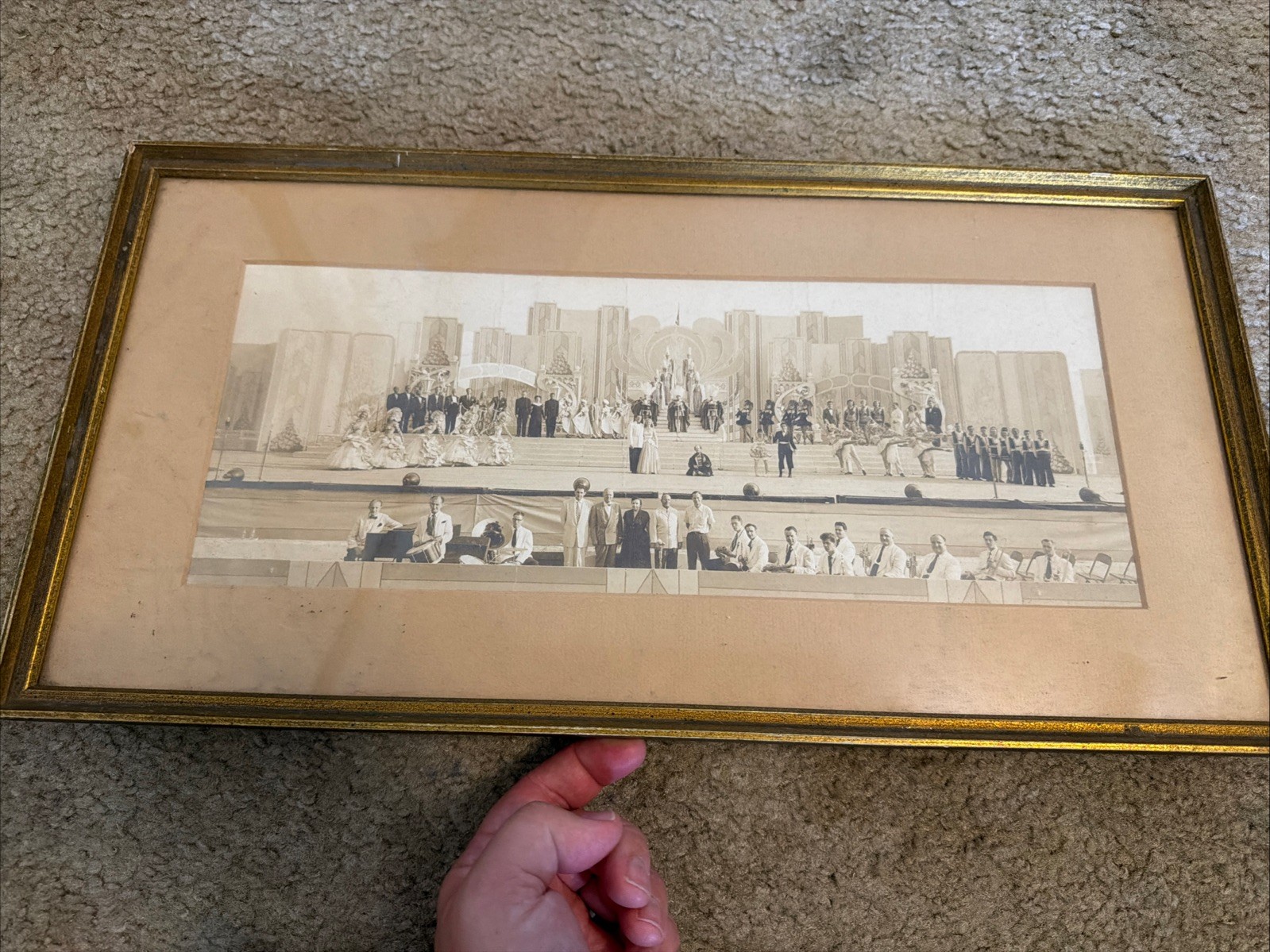 Vintage Panoramic Photo Musical Production?  Musicians, Performers