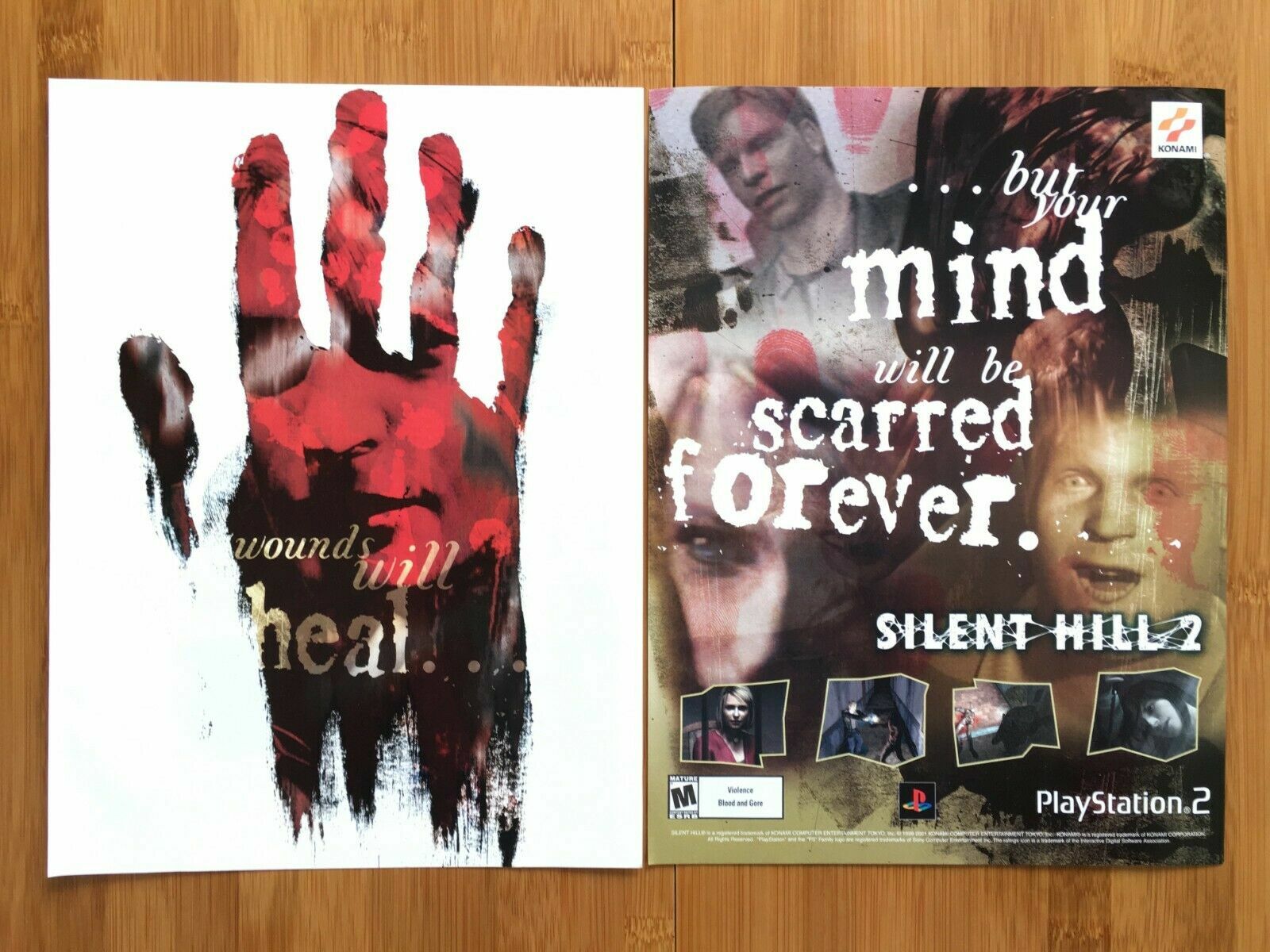 2001 Silent Hill 2 Playstation 2 PS2 Vintage Print Ad/Poster Official Horror Art