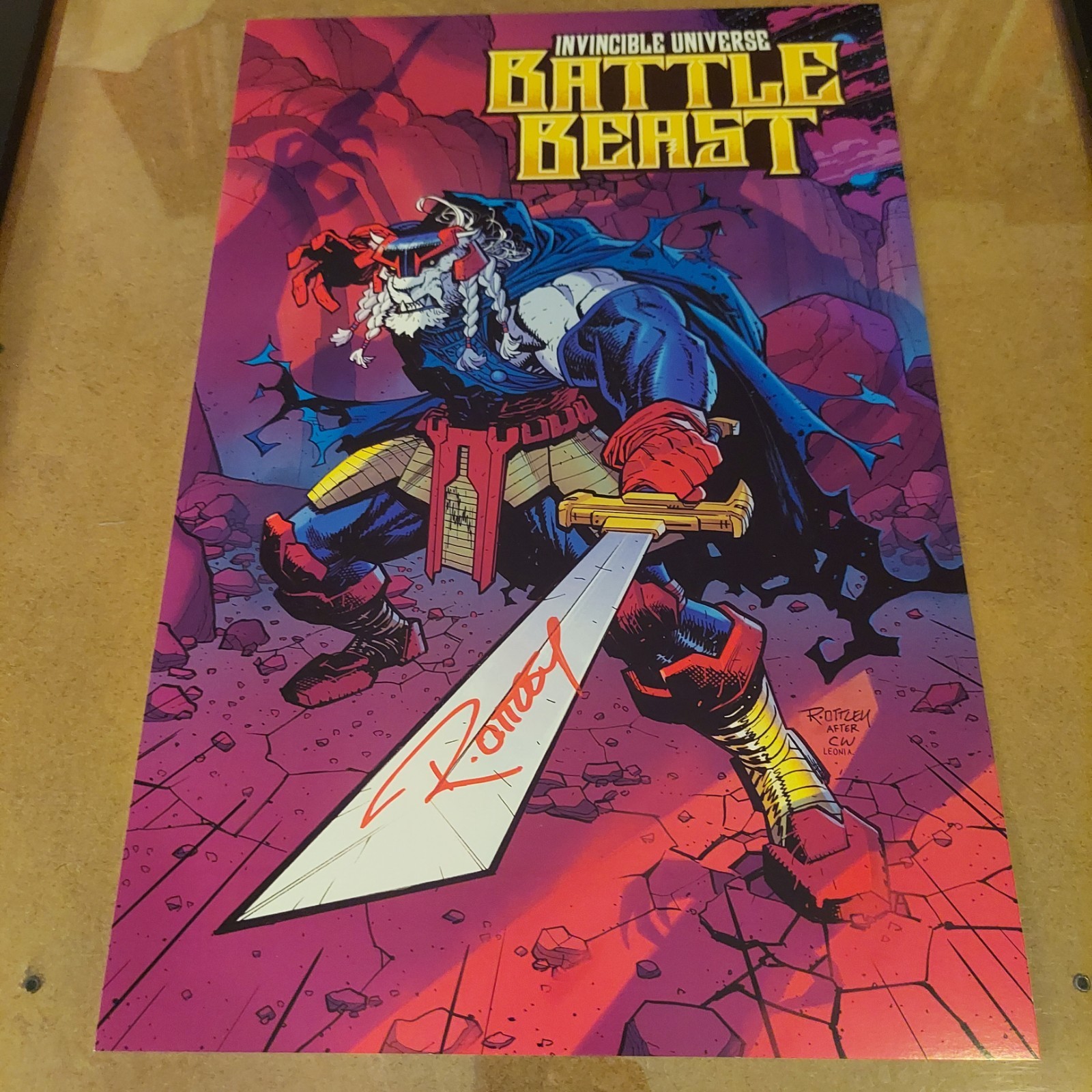[SIGNED] BATTLE BEAST 11x17 Limited Edition Art Poster Signed Ryan Ottley w/COA