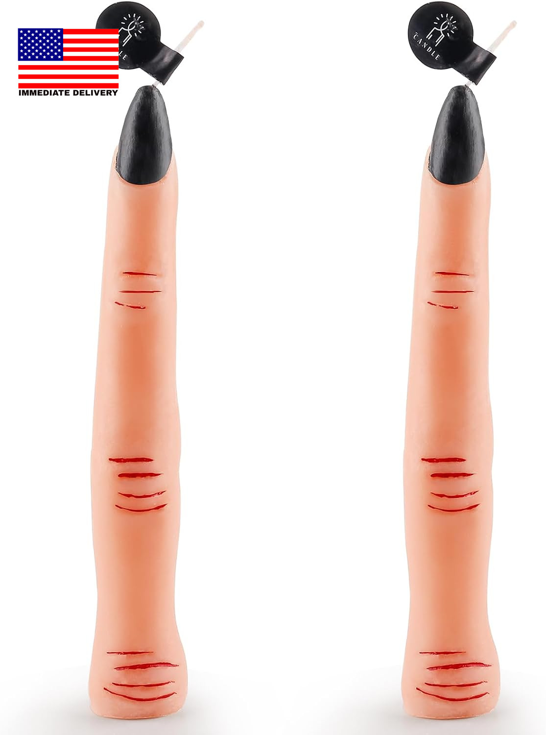 2 Pack Bloody Finger Halloween Candles, 4.5‘’ Finger Candle Creepy Halloween Dec