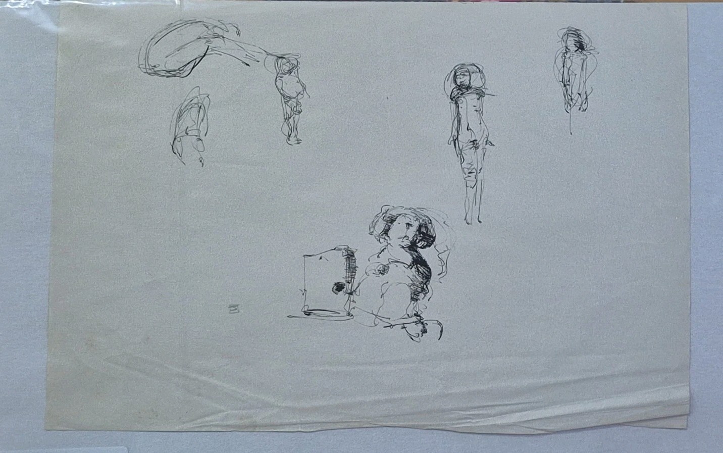 Jeff Jeffrey Catherine Jones Vintage Large Ink Sketchpad Original Spacewoman Art
