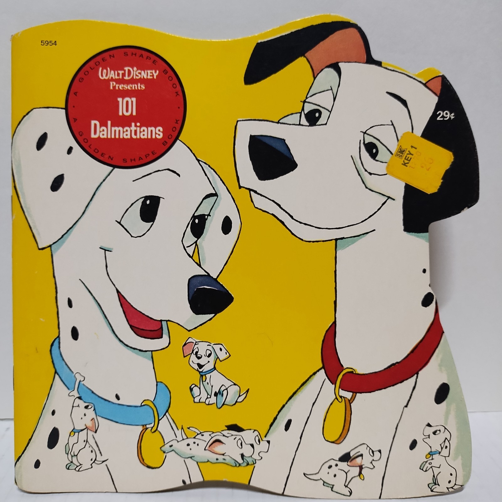 Walt Disney 101 Dalmatians 1969 Golden Shape Book #5954 Vintage