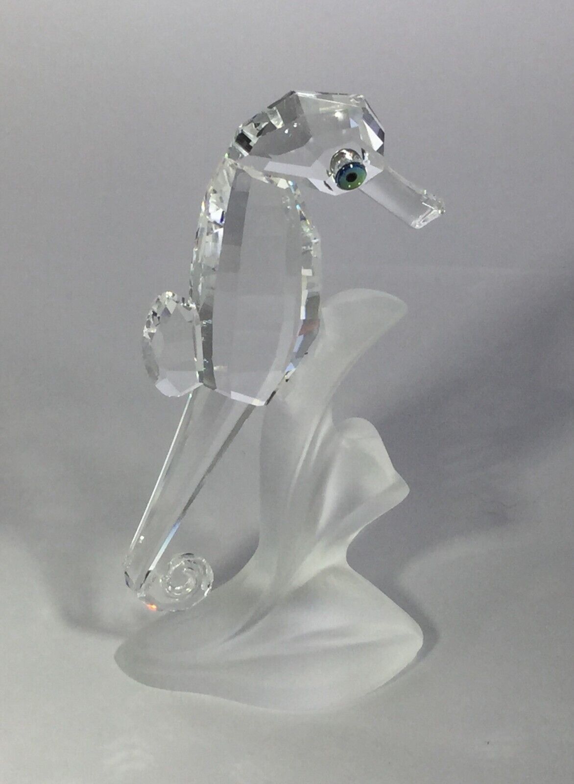 Swarovski Crystal Figurine Seahorse with Frosted Base #7614