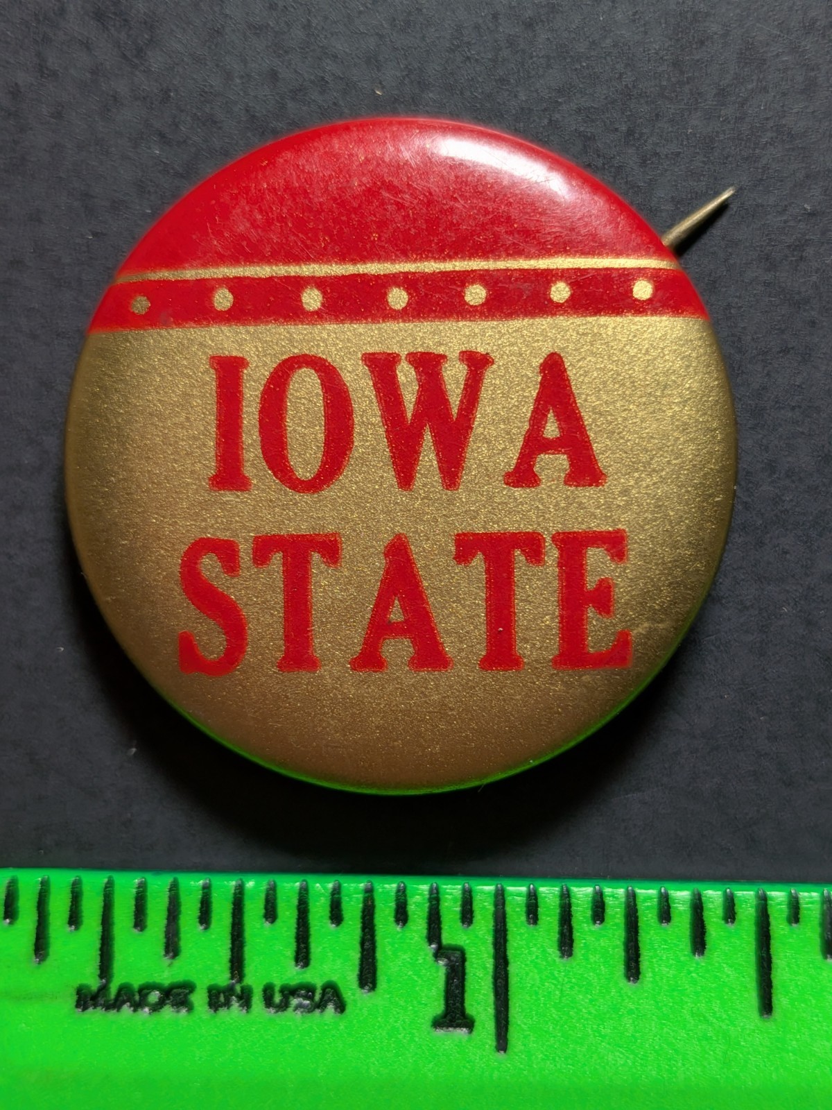 Vintage Iowa State College University Pinback Pin