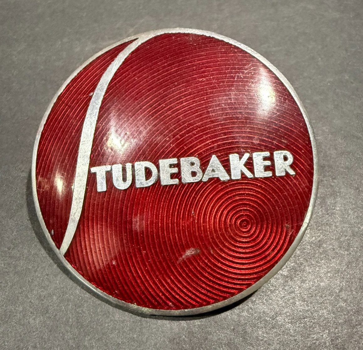 Vintage 1936–1938 Studebaker Enamel Radiator Badge Emblem