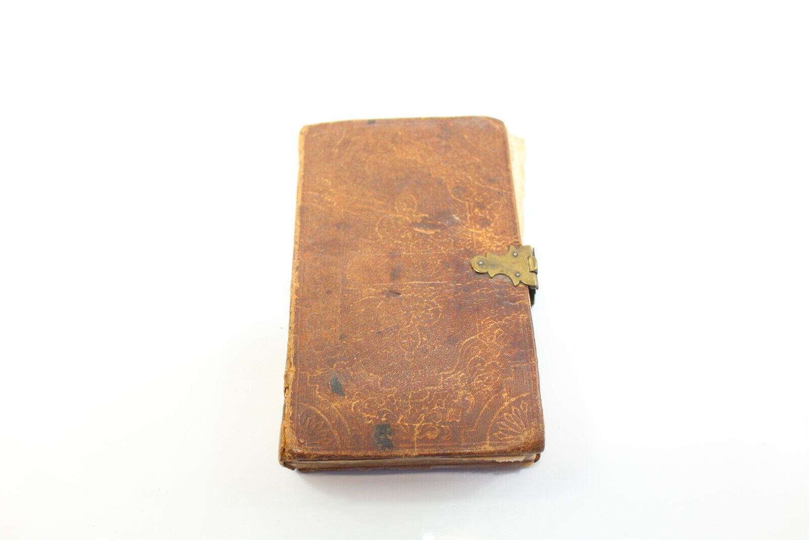  Leather Bound Pocket New Testament with Brass Clasp Antique