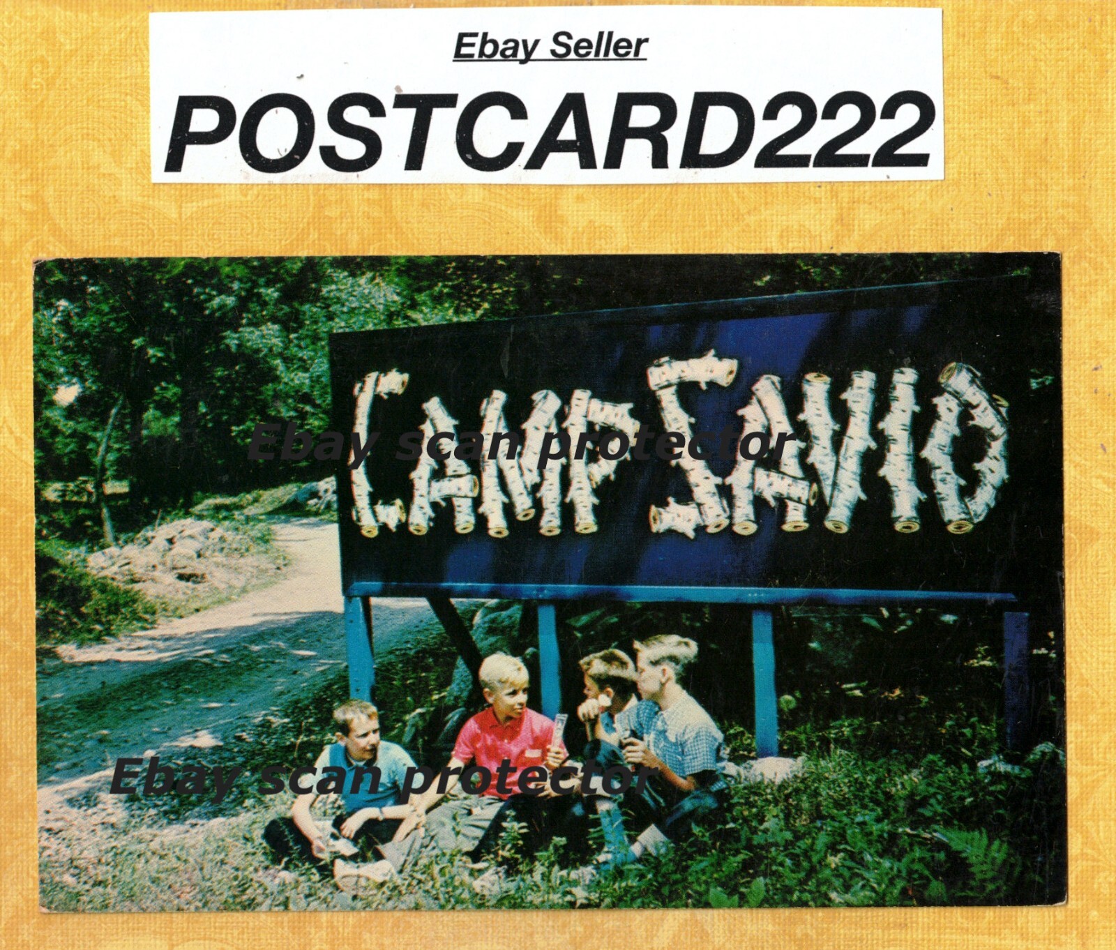 NJ West Milford 1960s era vintage postcard SAVION CLUB RETREAT CAMP BOYS