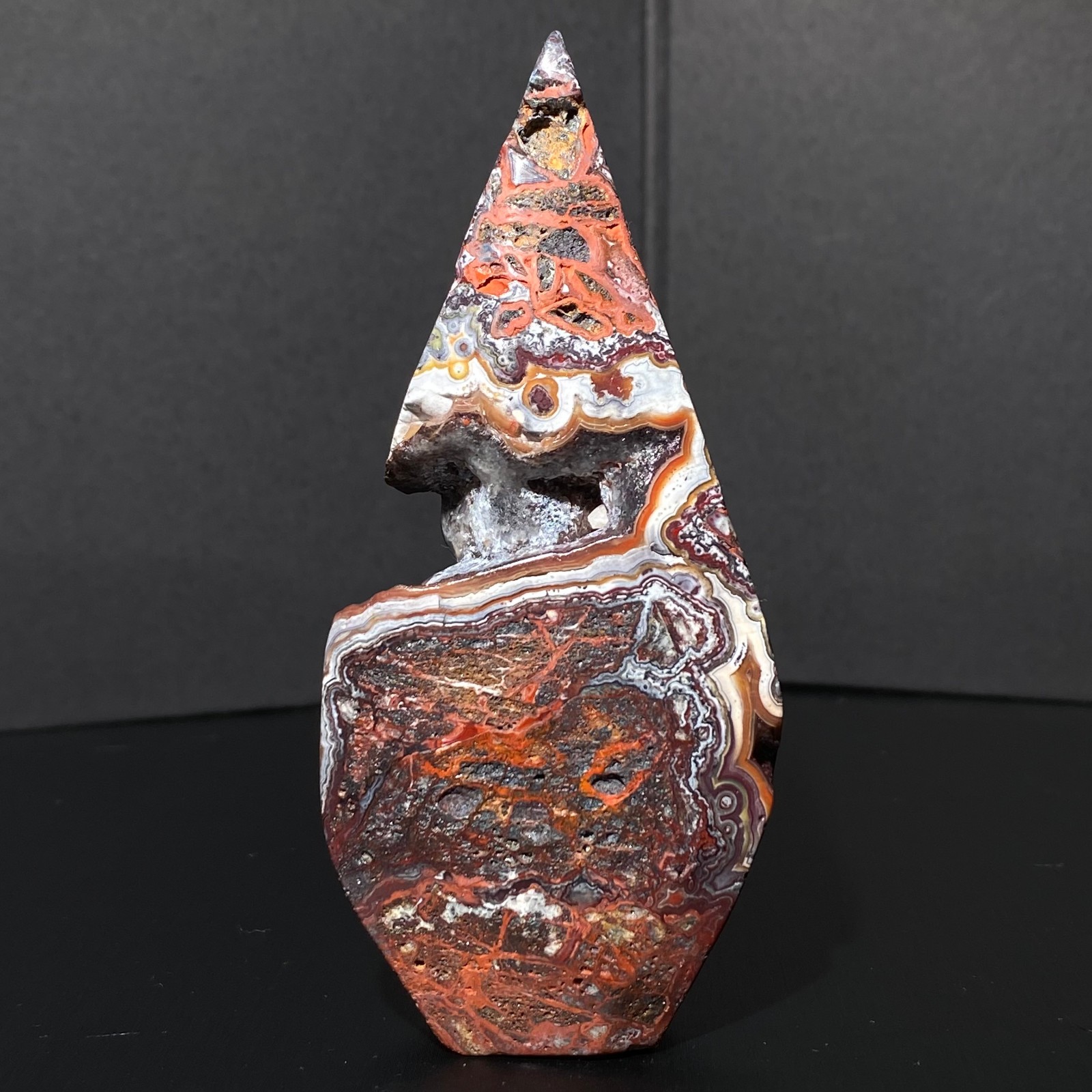 113g  Natural Mexican striped agate water drop quartz crystal sample