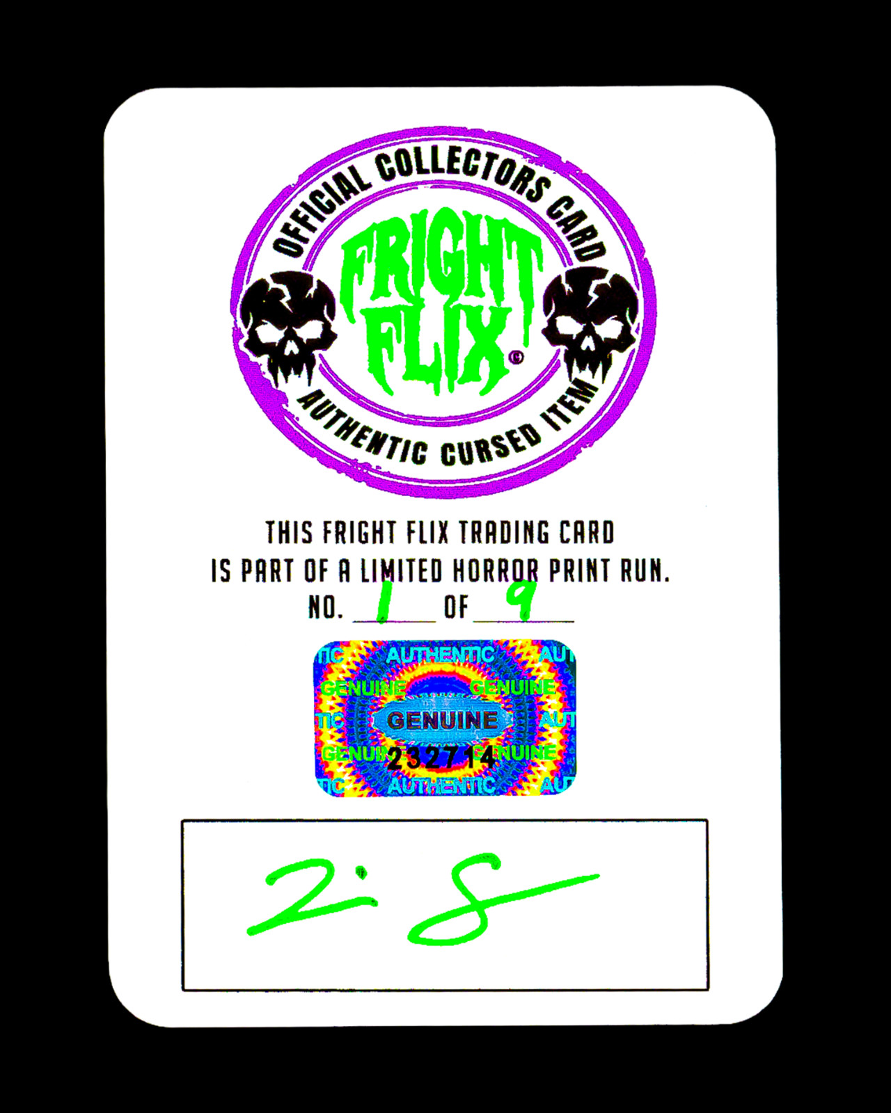 Fright Flix - Fright Night Amy *UNDEAD* Holo Card Fan Made Print *MINT* Signed