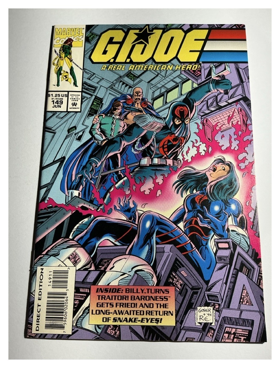 G.I. Joe A Real American Hero #149 (1994) Marvel VF+ Snake Eyes Returns Gosier
