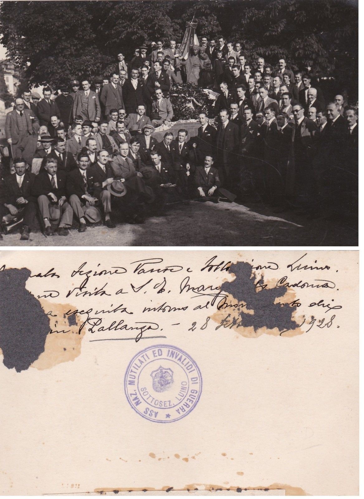 # PALLANZA: GROUP PHOTO.. 1928
