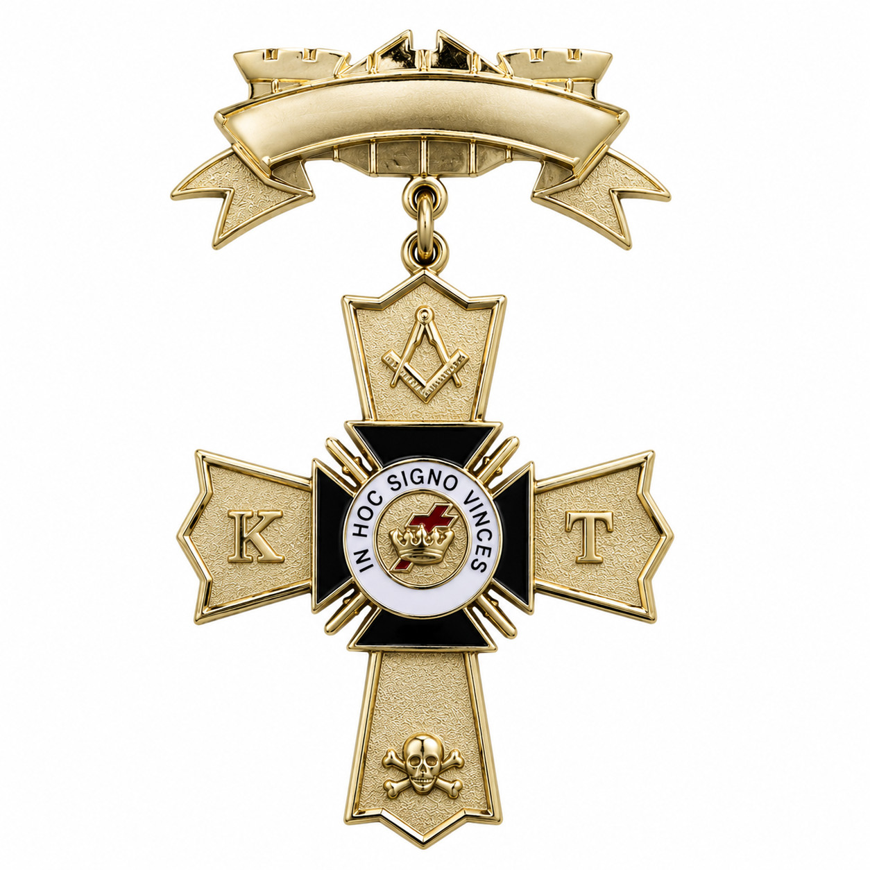 Past Eminent Commander Jewel  – Knights Templar Freemason Officer Regalia