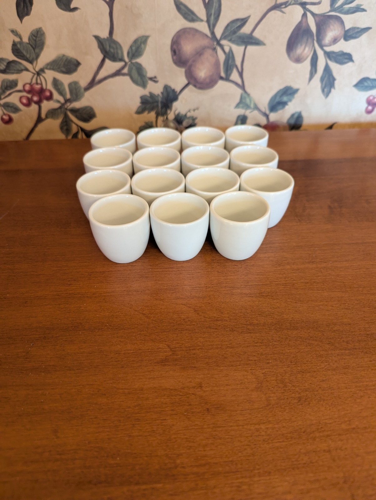 15-VINTAGE PORSGRUND SINGLE EGG CUPS PORCELAIN WHITE. 1-5/8\