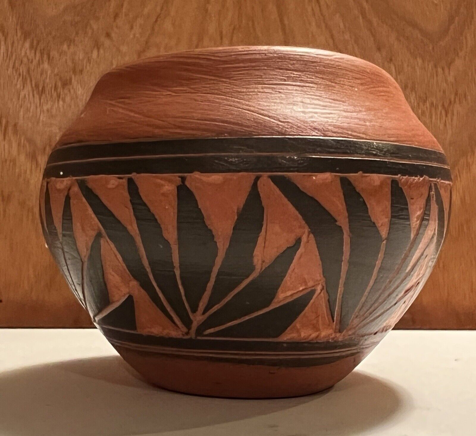 NAVAJO POTTERY SIGNED Pottery INEZ (Juanita Inez Ortiz 1960-2008) Vase bowl clay
