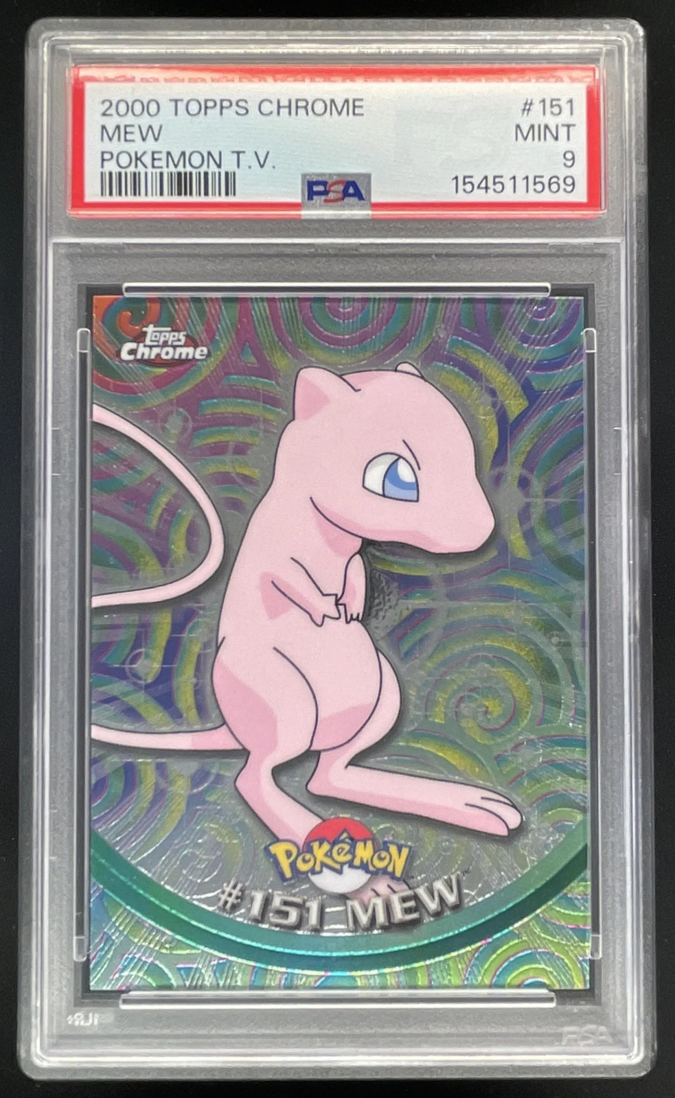 2000 Topps Chrome Pokemon T.V. #151 Mew PSA 9