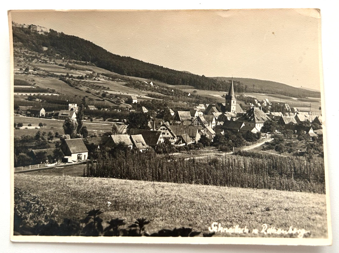 Vintage Schnaittach Germany RPPC Postcard Bavaria 10 Pf Notopfer Berlin Stamp