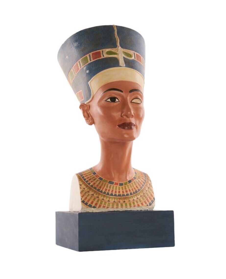 Queen Nefertiti Bust Hand Crafted Replica Museum Reproduction With Certificate
