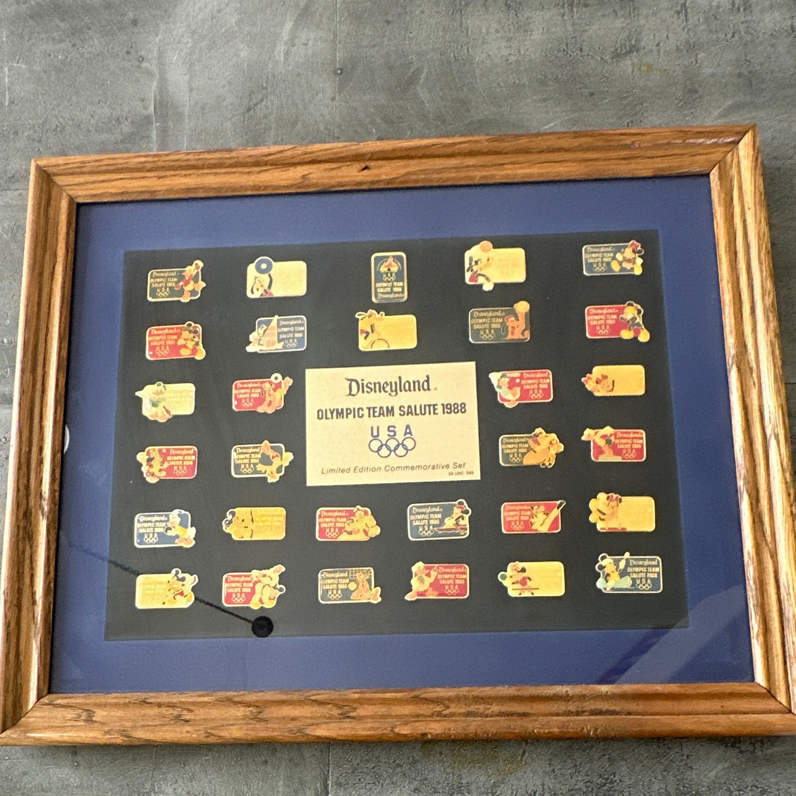 Vintage Disneyland Olympic Team Salute 1988 USA Olympics Limited Edition Pin Set