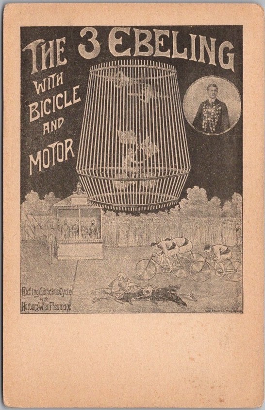 c1910s Acrobats / Vaudeville Adv. Postcard \