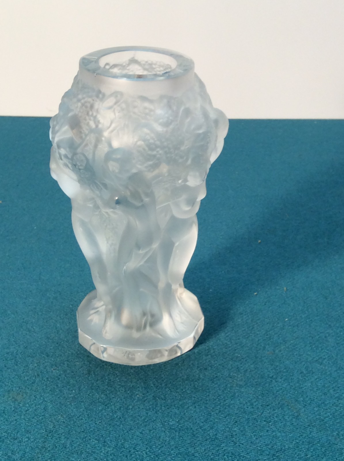DESNA BOHEMIA ART DECO ART NOUVEAU STYLE FROSTED GLASS VASE CZECH NYMPHS