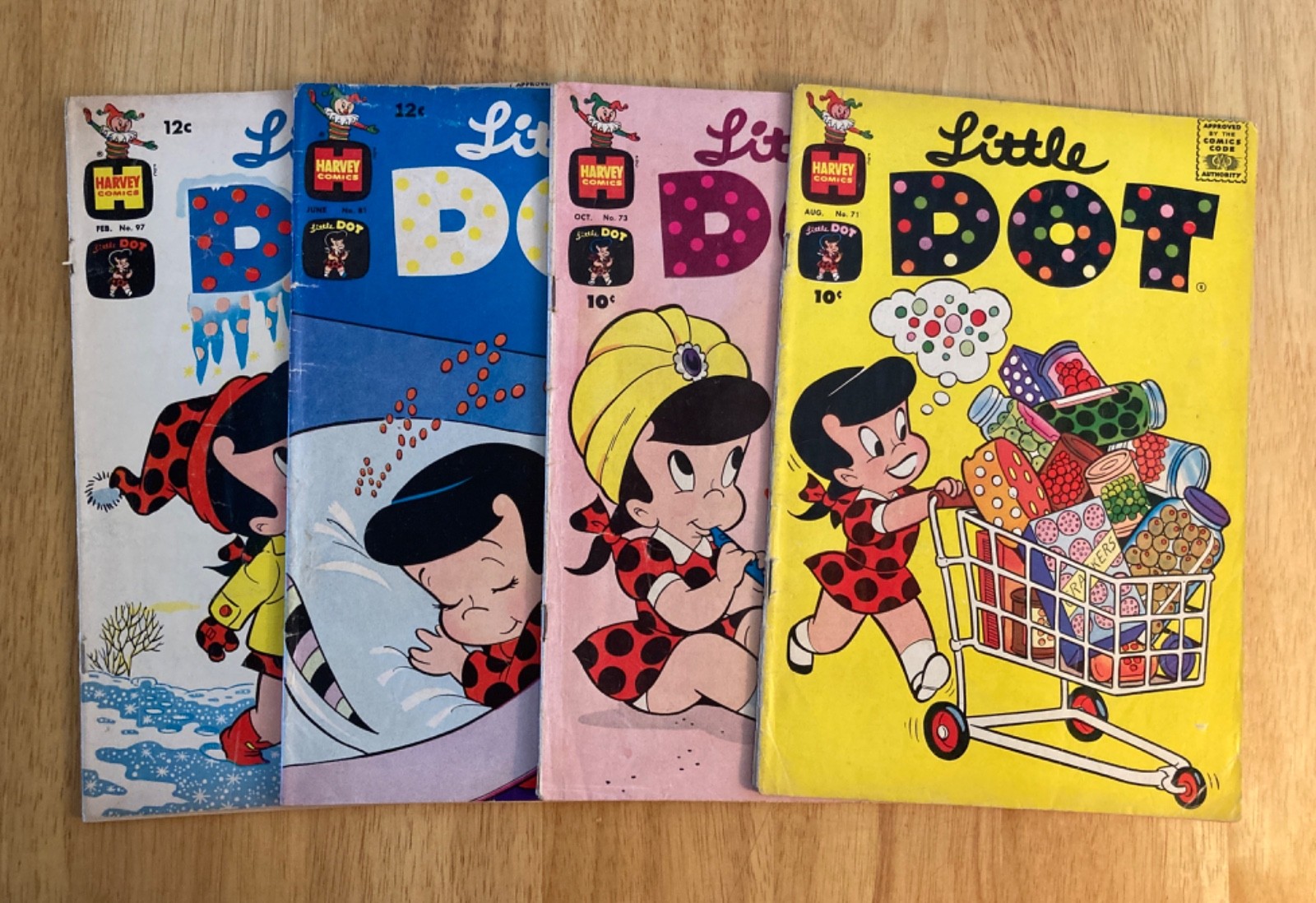 Lot of *4* 1961-65 Harvey LITTLE DOT: #71, 73, 81, 97 (FN\'ish) *Richie Rich*