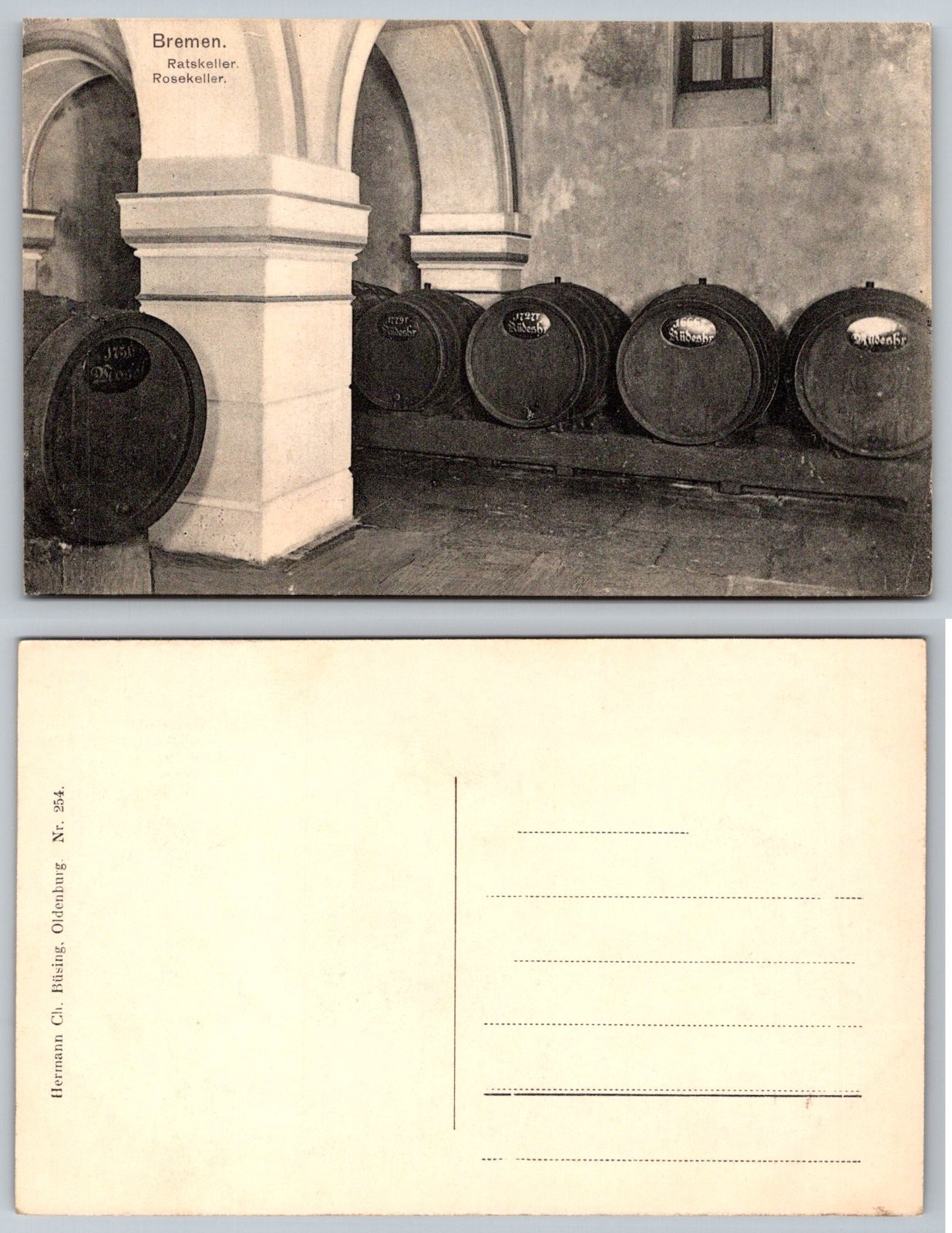 Bremen Ratskeller Rosekeller Germany Postcard Bremen Ratskeller Rosekeller Germany Postcard