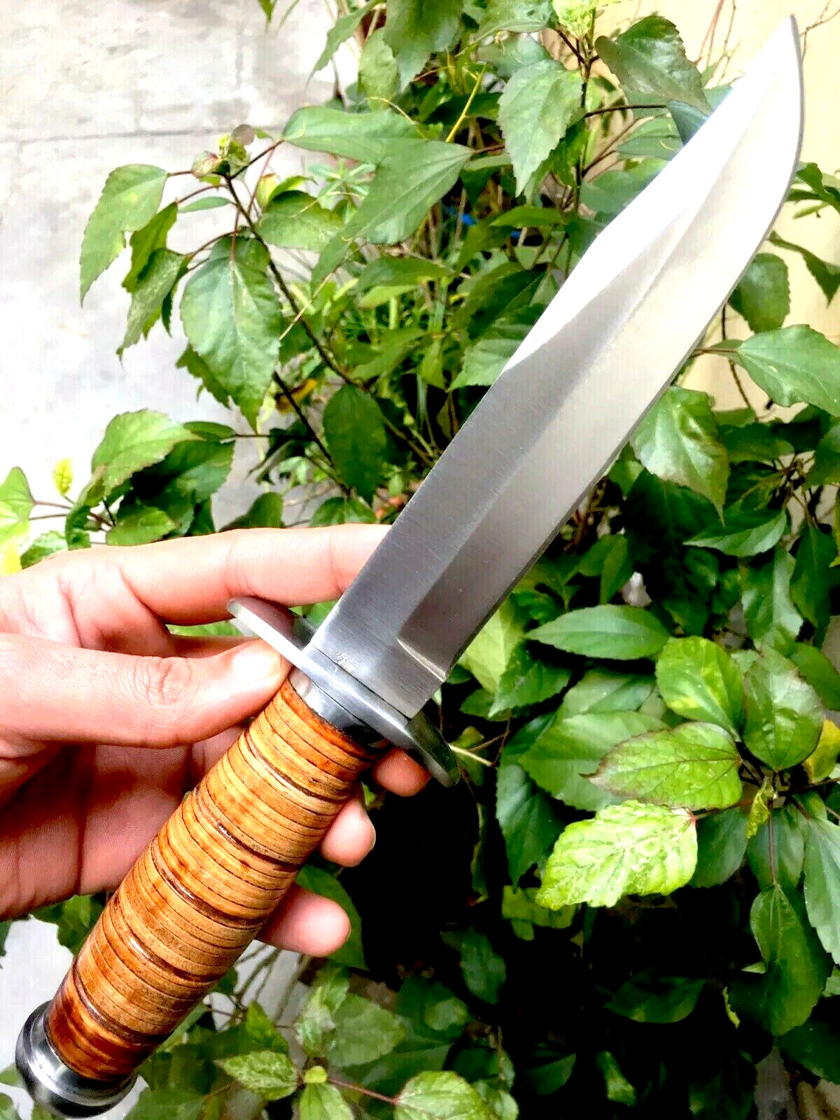 Ka-Bar Special  Custom Handmade D2 Tool Steel Combat Knife USA Knives With Leath