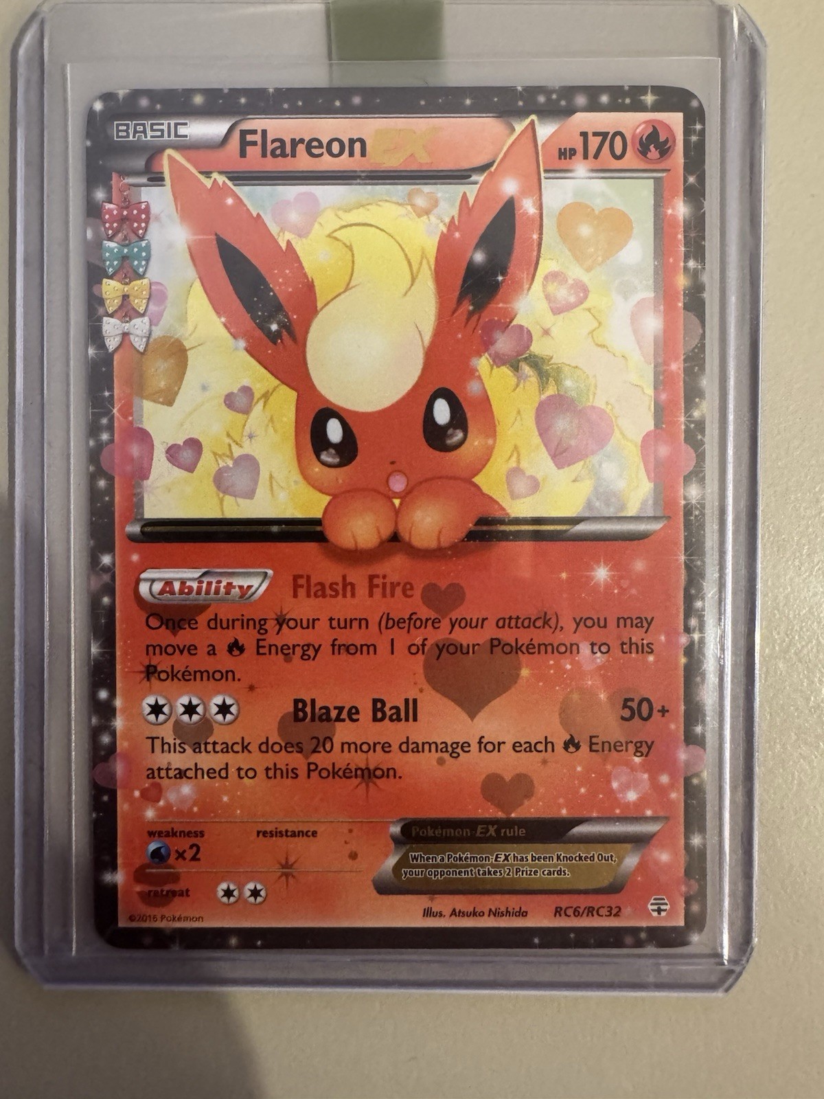 Flareon EX Ultra Rare Generations: Radiant Collection RC6/RC32 NM Pokemon TCG
