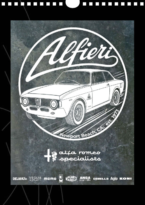 Vintage-inspired classic Alfa Romeo 2027 wall art Calendar