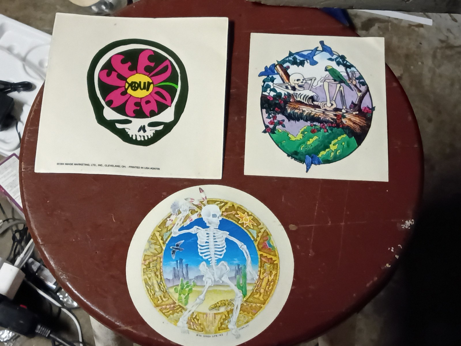 Vintage Early 90's Grateful Dead Sticker Lot.  5