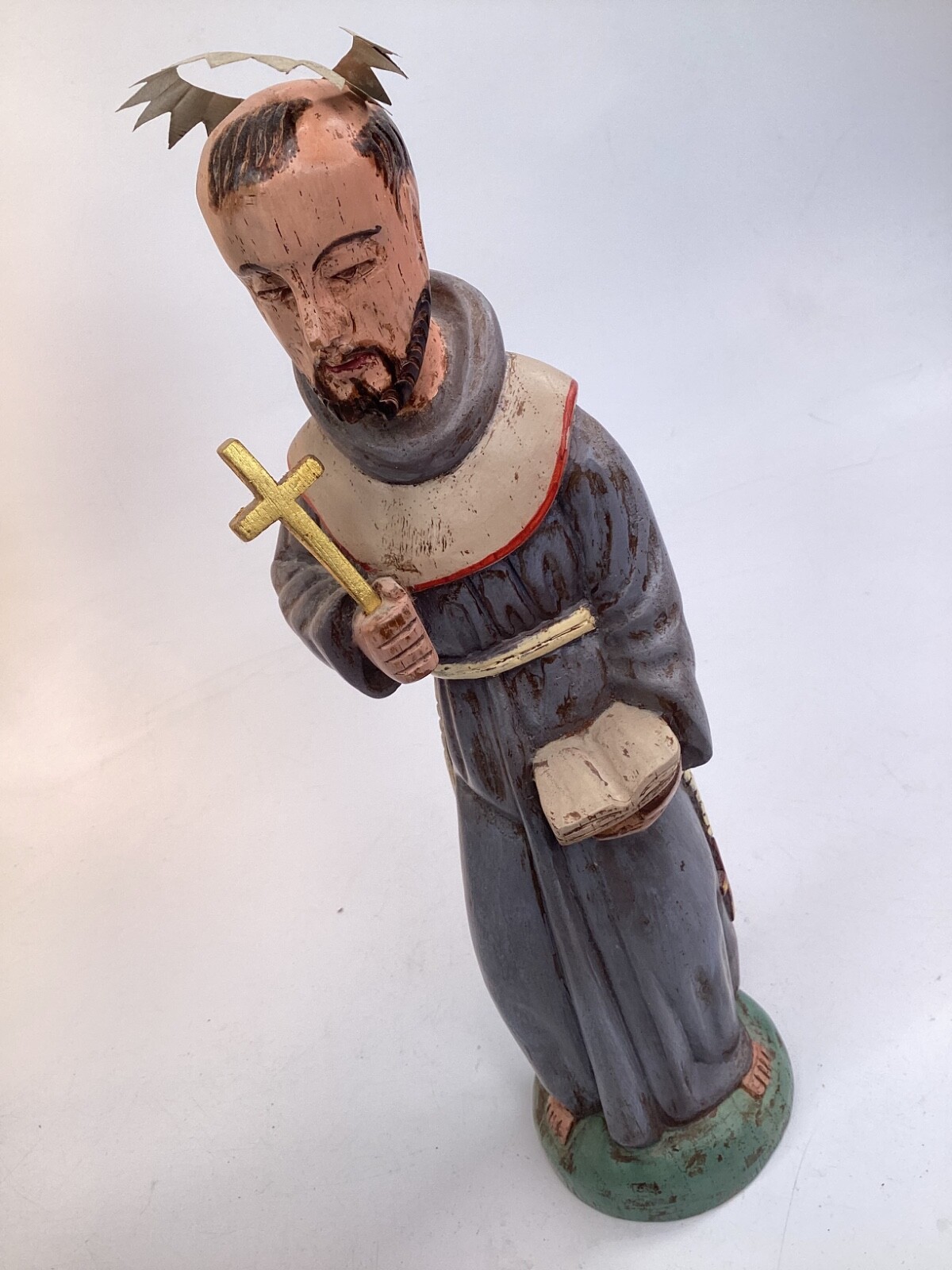 12.5” Mexico Hand Carved Wood Statue Santos St. Joseph (K3)