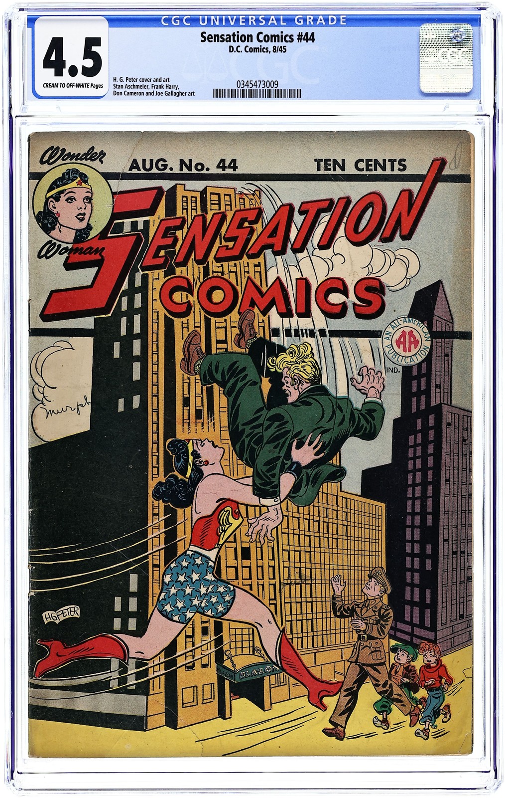 Sensation Comics #44 CGC 4.5 1945 0345473009