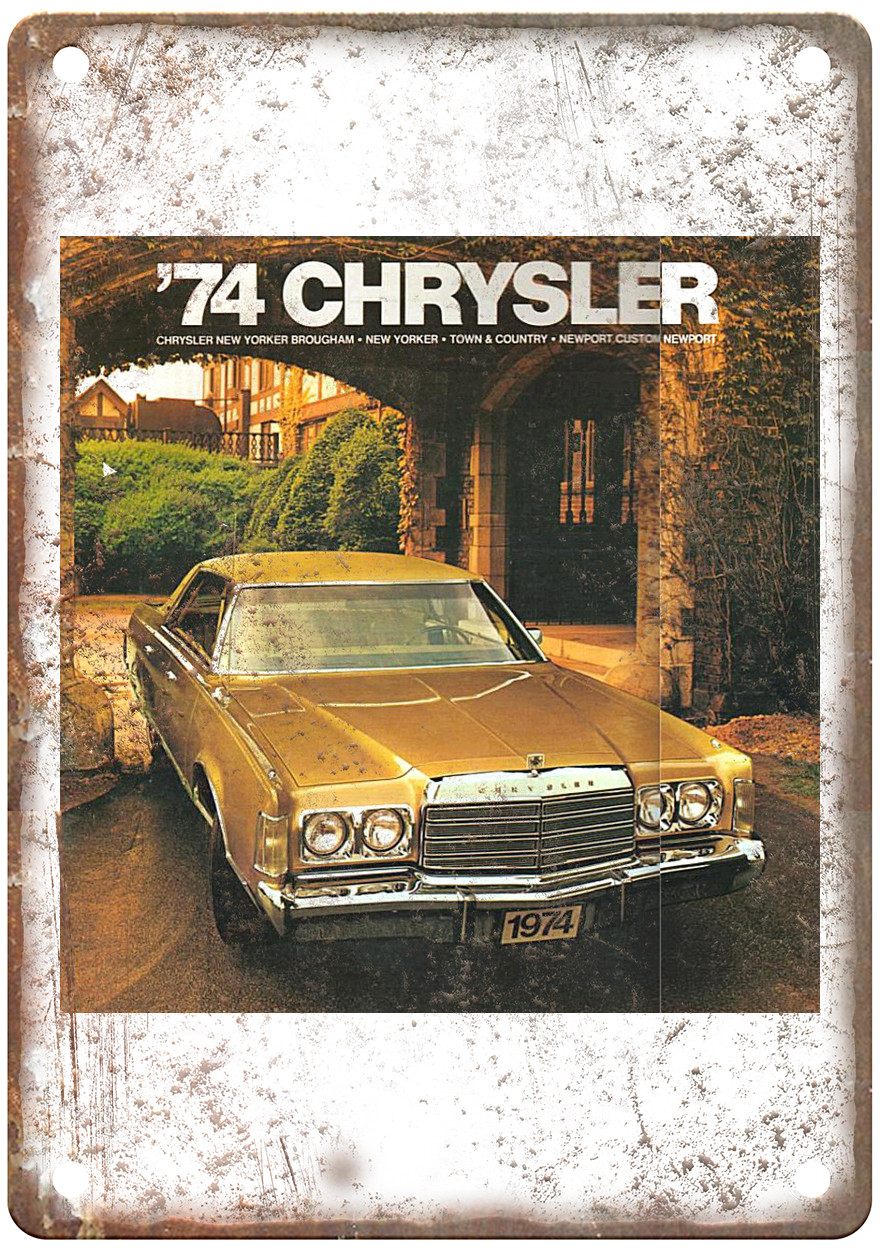 1974 Chrysler Vintage Auto Ad Retro Look Metal Sign AM4636