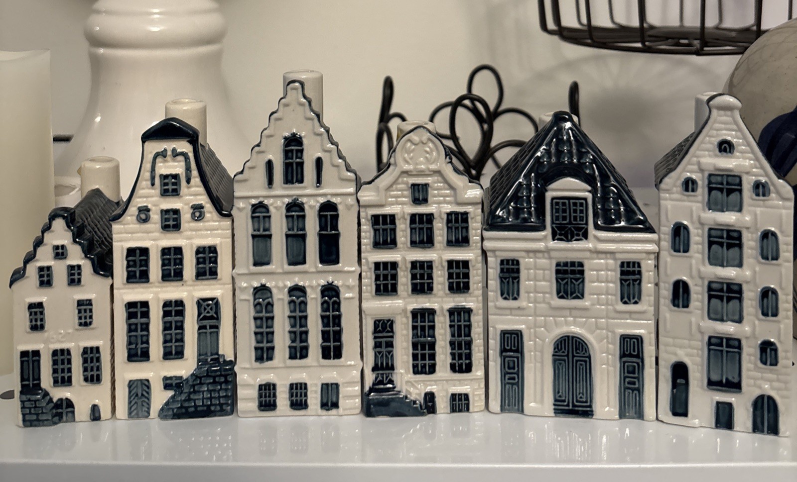 KLM Bols Delft Blue Dutch Houses Lot of 6 Miniatures 2 9 52 62 64 65 Empty