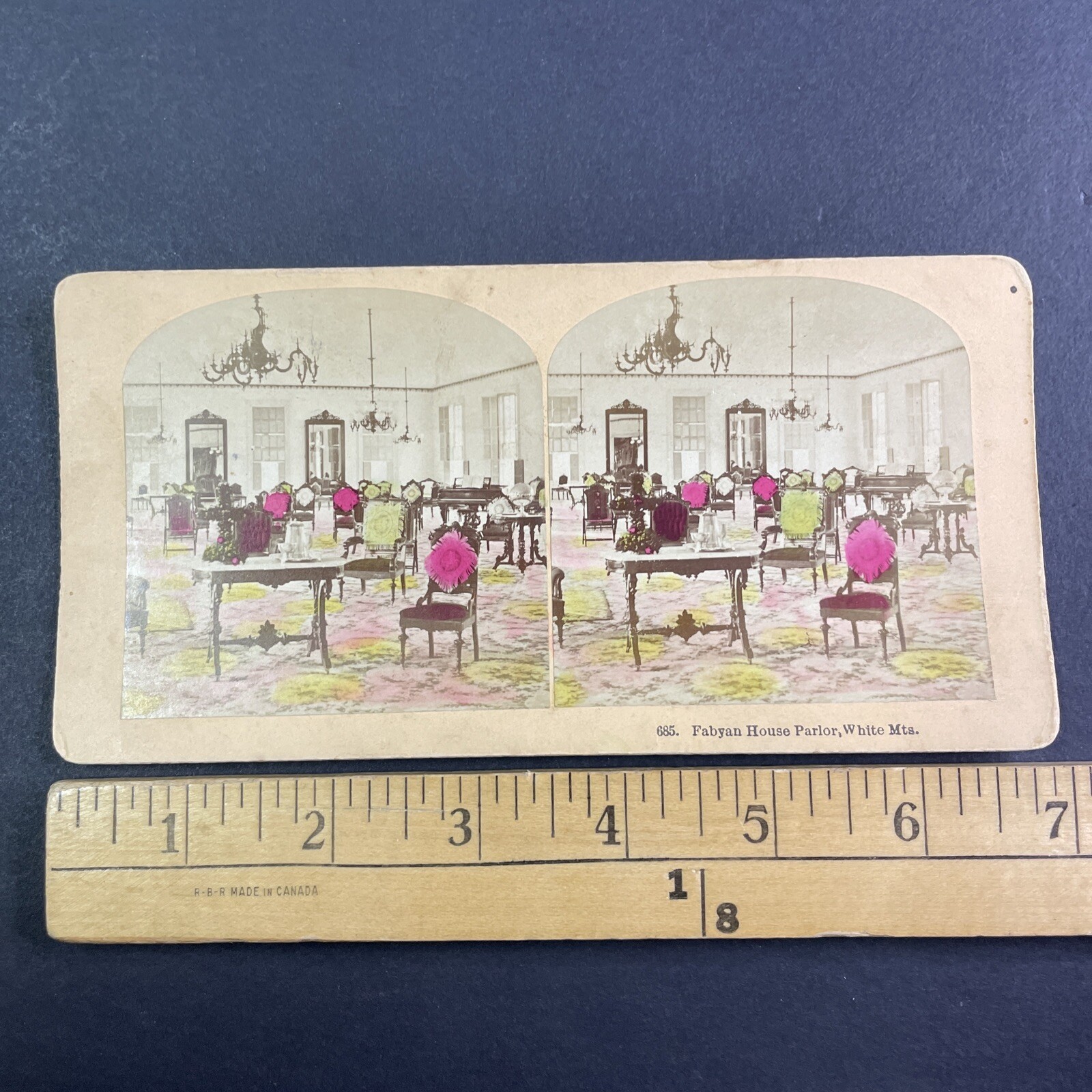 Fabyan House Parlor Stereoview Kilburn Brothers White Mts. New Hampshire 1880s