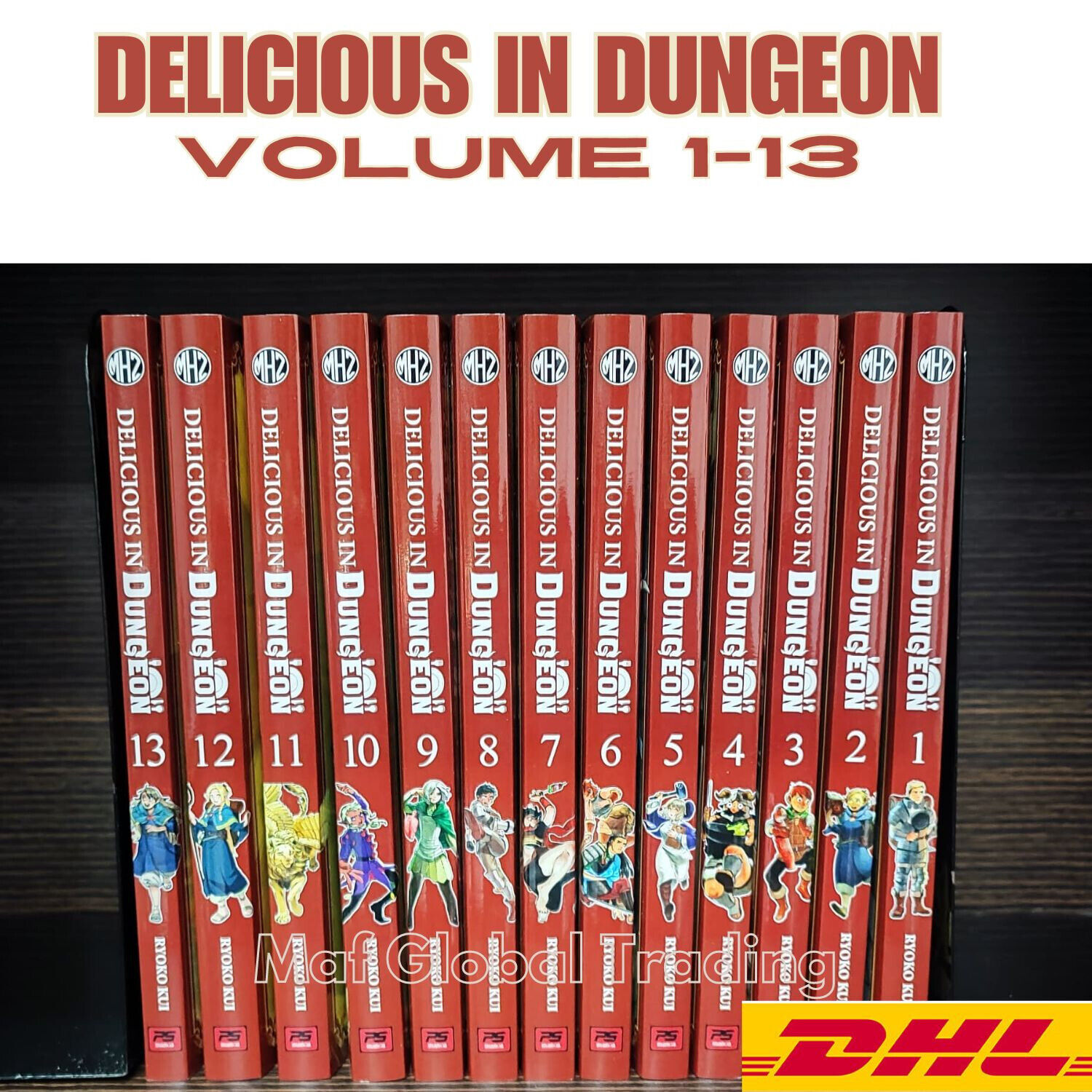 DELICIOUS IN DUNGEON Manga Set Vol. 1-13 English Version Ryoko Kui Comic Book