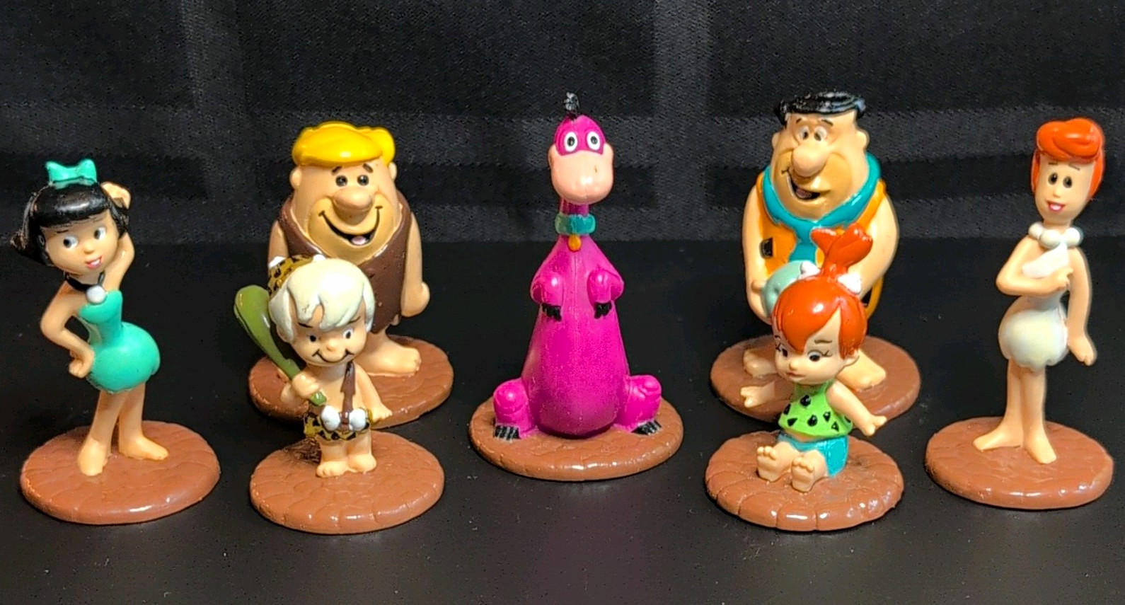 1992 Hanna-Barbera Flintstones PVC  Figurines Complete Set Of 7 Crystal Craft 2