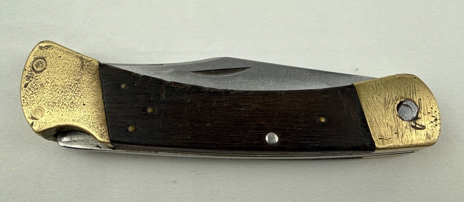 Vintage Buck 110 USA Lockback Knife 2-dot 1974-'80 RARE 4-Pin Version HAS WEAR