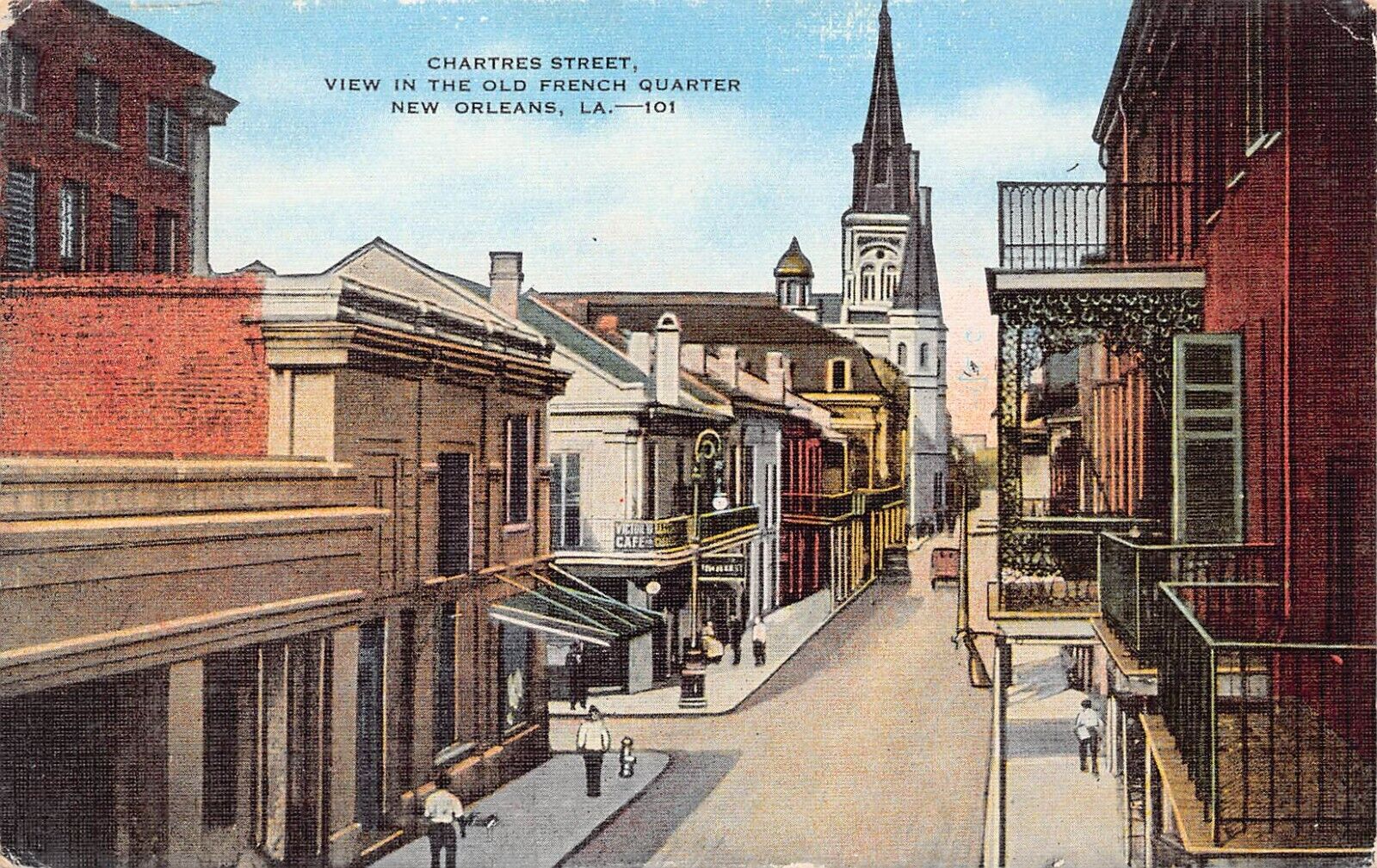 New Orleans LA Louisiana French Quarter Early 1900s Chartres Str Vtg Postcard Z3