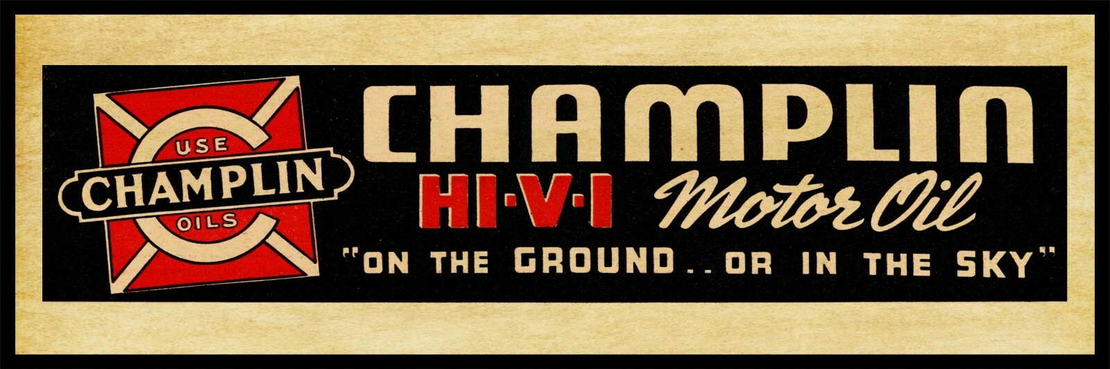  Champlin Hi-Vi Motor Oil Metal Sign - 12\
