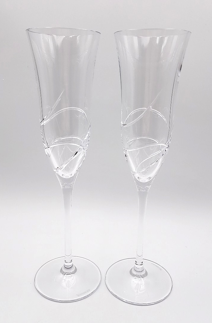 Waterford Ballet Ribbon Essence Champagne Flutes 10 3/4
