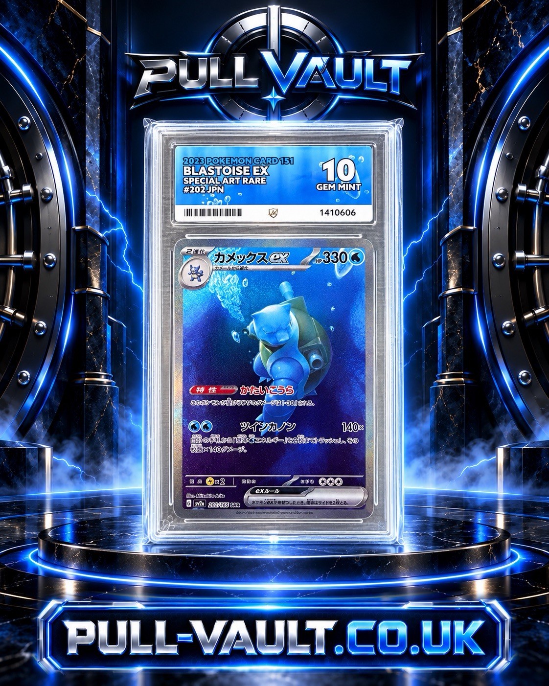 Blastoise EX 202/165 SV2a 151 SAR Japanese Pokemon Card Ace 10 Blastoise EX 202/165 SV2a 151 SAR Japanese Pokemon Card Ace 10
