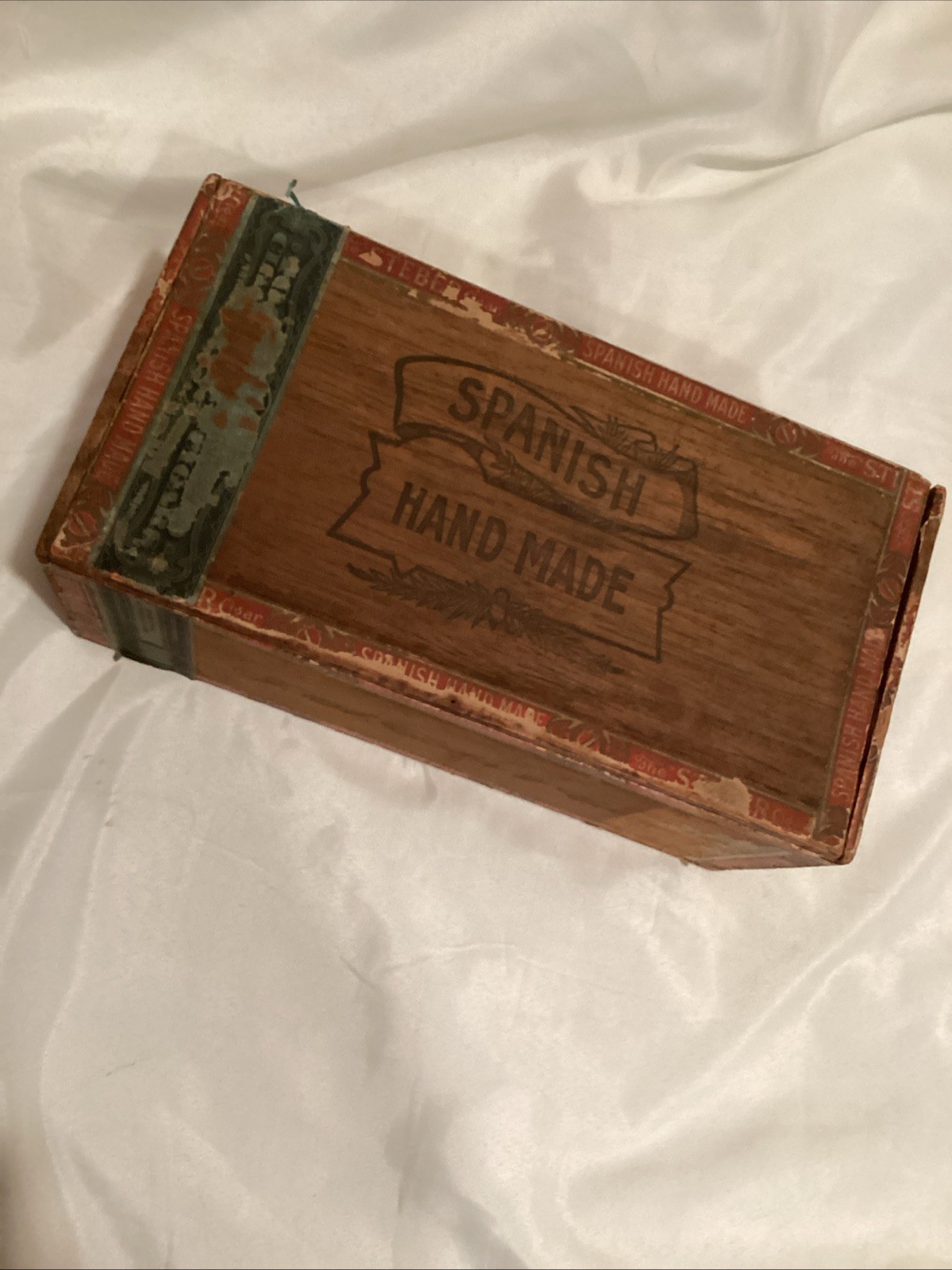 Antique F.A. Steber & Co. Wood Cigar Box Warren, PA. W/ 1910 Tax Stamp Hand Made