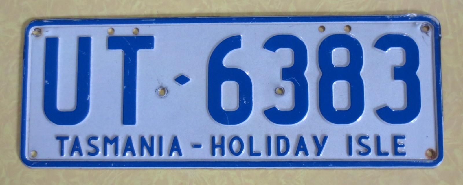 VTG (1976-98) Genuine TASMANIA Australia License Plate--
