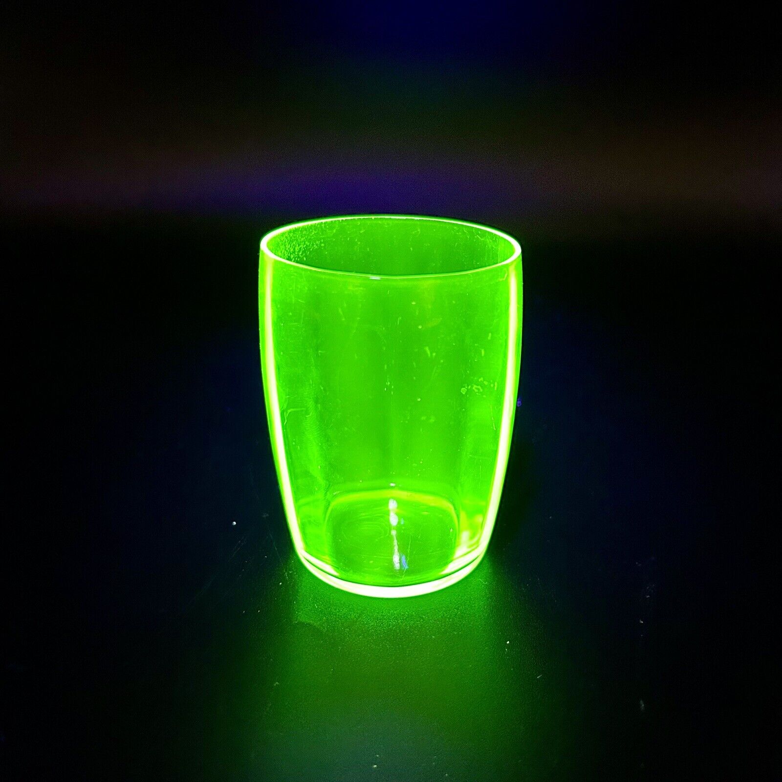 Vintage Uranium Glass Juice Glass